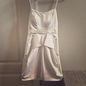 Bcbg generation white strapless dress